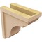 Ekena Millwork 5"W x 10"D x 10"H Classic Bryant Rough Cedar Woodgrain TimberThane Corbel, Primed Tan CORUR05X10X10BRYRCPR - alternate 3